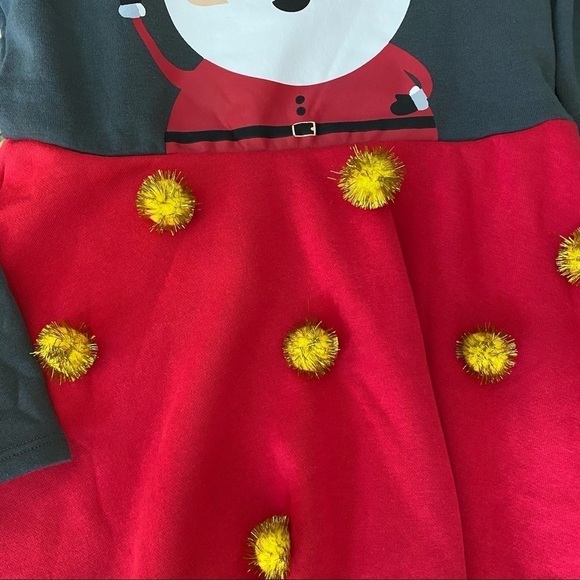 Mighty Fine Santa Pom Pom Dress Sz Small - Picture 7 of 8